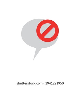 No response icon. Vector graphics