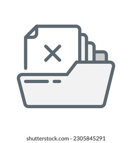 no result, document, file, data not found concept illustration line icon design editable vector eps10