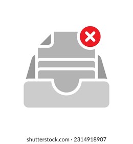 no result, document, file, data not found concept illustration glyph or filled icon design editable vector eps10