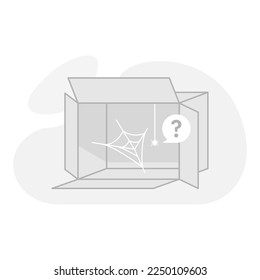 no result found, empty box 404 error page concept illustration flat design vector eps10. modern graphic element for landing page, empty state ui, infographic, icon