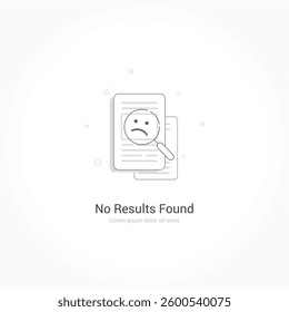 No result found and empty results popup design