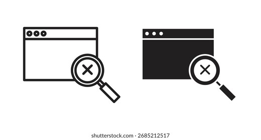 No result icon vector sign symbol