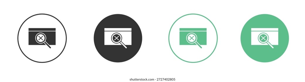 Nenhum conceito de ícones de resultado definido. Ilustrações de vetor de glifo