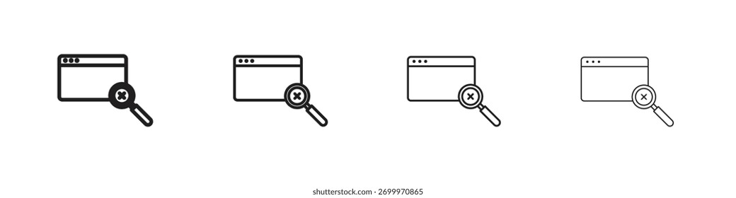 No result icons. editable stroke icon collection.