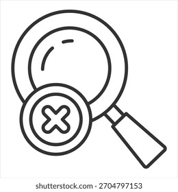 No Results Outline Icon Vector Illustration