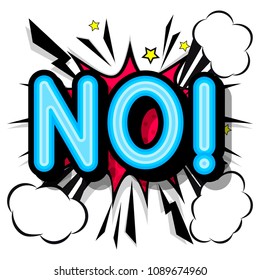 No- retro  popart style lettering with shadows on a white background.