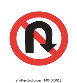No return back road sign vector design