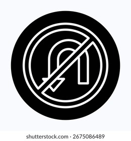 Kein Vorzeichen, kein Kehrtwende-Vektor-Symbol zulässig, isoliertes Symbol für Kreisform des Vektors.