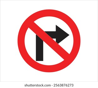 No Right Turn Sign png and jpg illustration