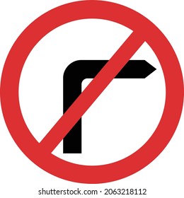 No right turn for vehicular traffic, road signs in the United Kingdom