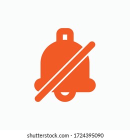 No Ringing Icon - Vector Illustration In Glyph Style for Design and Websites, Presentation or Application.