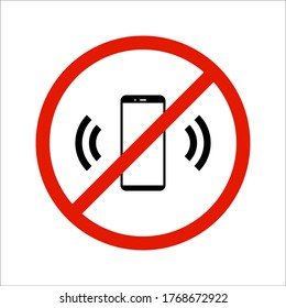 no hay ilustración vectorial de signo de ringtone aislada en fondo blanco
