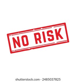 no risk Rubber stamp design. VECTOR ILLUSTRATION. 