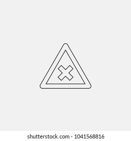 no road line vector icon