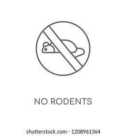 No rodents linear icon. No rodents concept stroke symbol design. Thin graphic elements vector illustration, outline pattern on a white background, eps 10.
