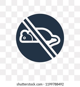 No rodents vector icon isolated on transparent background, No rodents transparency concept can be used web and mobile