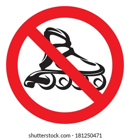 No roller skate sign