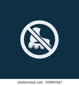 No Roller Skates Sign Icon Rollerblades Stock Vector (Royalty Free ...