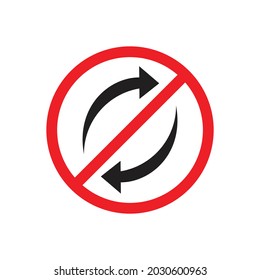 No Rotation icon design vector illustration