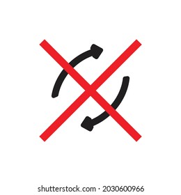 No Rotation icon design vector illustration