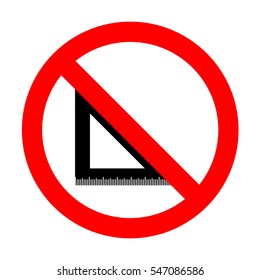 No Ruler sign illustration. 