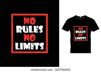 No Rules No Limits T Shirt Stock Vector (Royalty Free) 2027964431