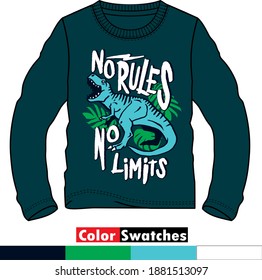 No Rules No Limits Tee With Color Swatches