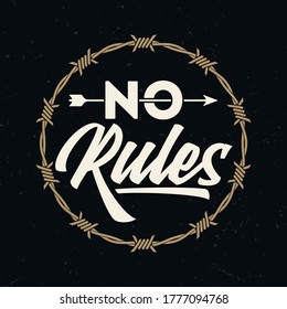 No Rules - Tee Design For Printing