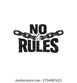 No Rules Text with Broken Chain