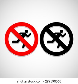No Run icons set great for any use. Vector EPS10.