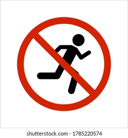 No Run Sign Stock Vector (Royalty Free) 1017994597 | Shutterstock