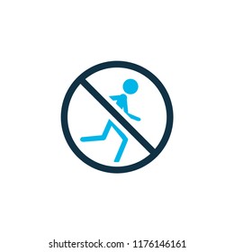 No running icon colored symbol. Premium quality isolated stop element in trendy style.
