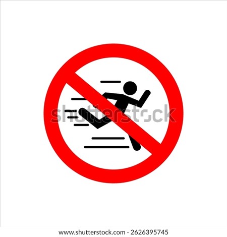The no running icon is suitable for prohibition icons in certain places