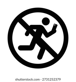 No running or jogging allowed sign or symbol