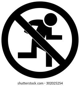 No Running Sign