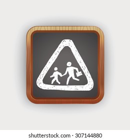 no running sign doodle