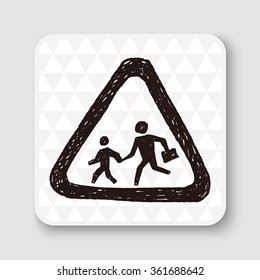 no running sign doodle