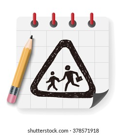 no running sign doodle
