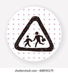 no running sign doodle