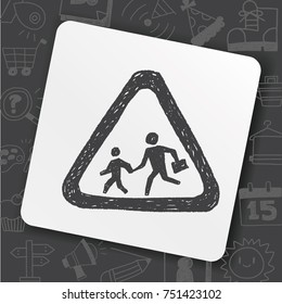 no running sign doodle