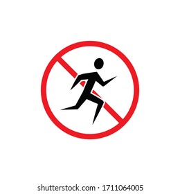 No hay ningún signo de ejecución aislado en el fondo blanco. Ilustración del vector