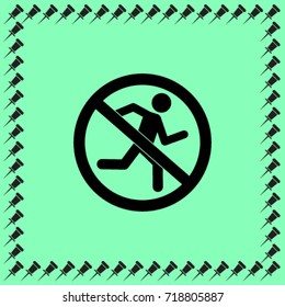 no running sign vector icon