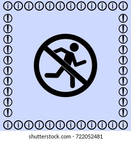 no running sign vector icon
