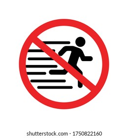 No running signs icon vector