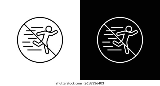 No hay señales de funcionamiento Simple Set. Iconos del vector para la Plantilla del Diseño gráfico.
