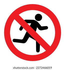 no running in the swimming pool area sign