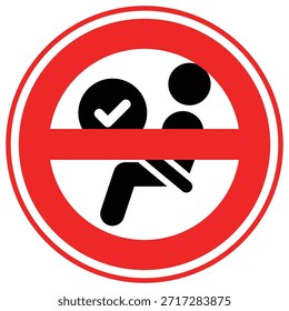No Running Vector icon which can easily modify or edit

