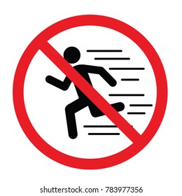 No running vector sign