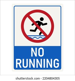 No Running Zone Icon. Not Allowed To Run. Vector Isolated Popular Icon