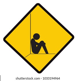 no sad, no cry, caution road symbol sign and traffic symbol design concept, vector illustration.